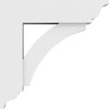 Ekena Millwork Standard Thorton Architectural Grade PVC Bracket with Traditional Ends, 3"W x 12"D x 12"H BKTP03X12X12THR01